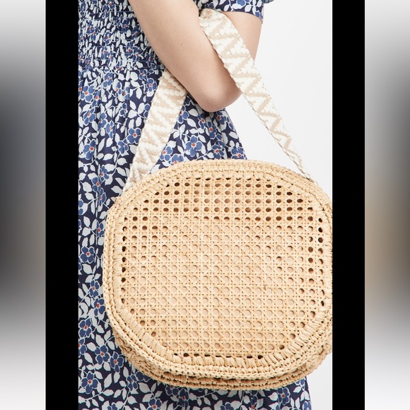 Caterina Bertini Bags Caterina Bernini Round Straw Bag Purse Resort